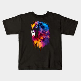 Psychedelic Lion's Head #2 Kids T-Shirt